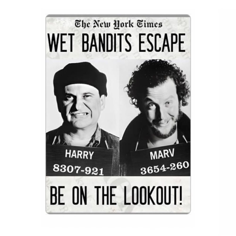 Home Alone Wet Bandits Mug Shot Magnet